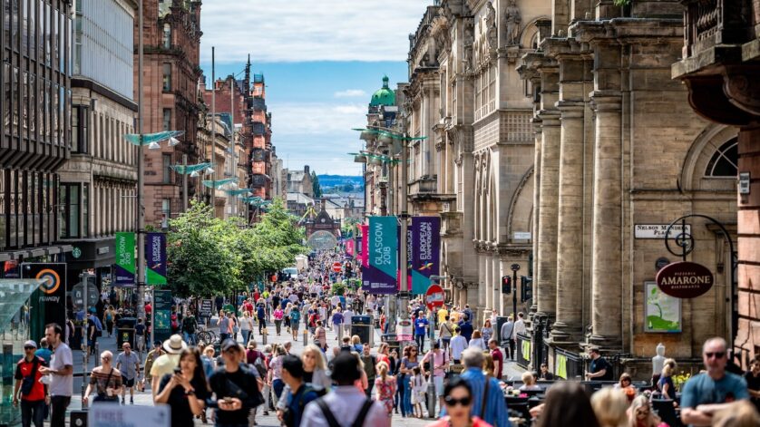 Glasgow shopping street