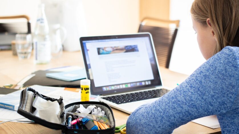 Student on laptop